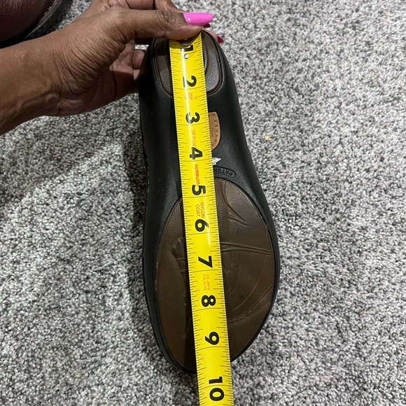 BORN Shoes Womens 8 Brown Platform Wedge Leather Clogs Mule Cottagecore Slip On - Picture 11 of 13